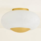 Lottie Flush Mount Aged Brass By Mitzi - Side View1