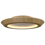 Louro Freijo Petra Ceiling Light with White Stone Accent by Accord