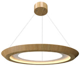 Louro Freijo Petra Round Suspension with White Stone Accent by Accord