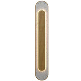 Louro Freijo Petra Rounded Linear Wall Lamp with White Stone Accent by Accord