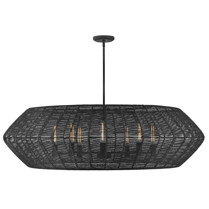 Luca Extra Large Drum Chandelier - Black - by Hinkley