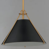 Lucas Pendant Light Black Natural Aged Brass By Maxim Lighting - Front View2