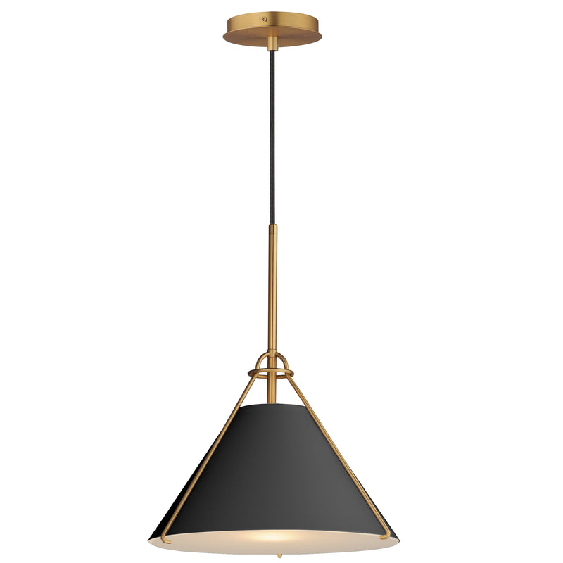 Lucas Pendant Light Black Natural Aged Brass By Maxim Lighting