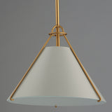 Lucas Pendant Light Light French Gray Natural Aged Brass By Maxim Lighting - Front View1