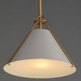 Lucas Pendant Light Light French Gray Natural Aged Brass By Maxim Lighting - Front View2