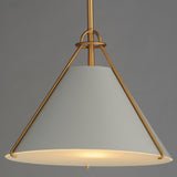 Lucas Pendant Light Light French Gray Natural Aged Brass By Maxim Lighting - Front View3