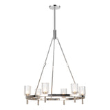 Lucian Chandelier Clear Crystal Polished Nickel Small By Alora