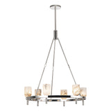 Lucian Chandelier Polished Nickel Alabaster Small By Alora