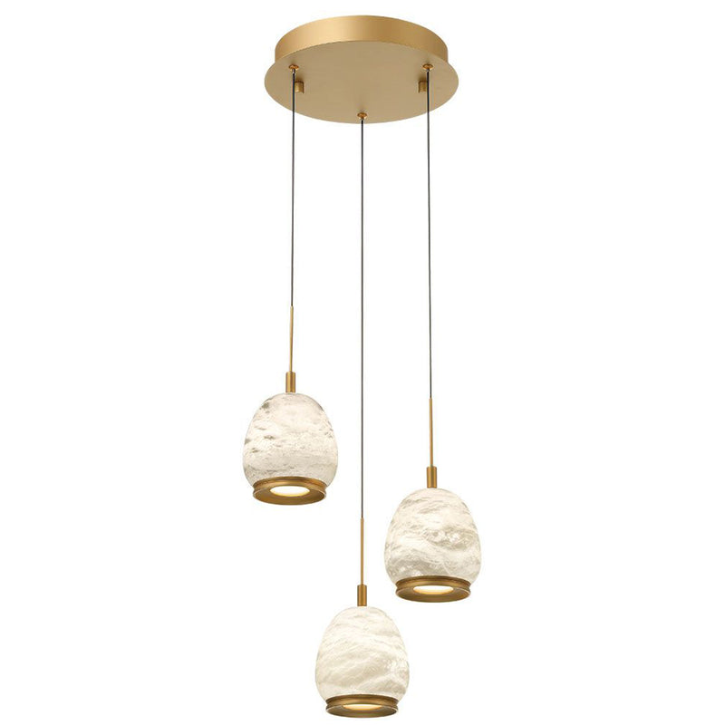Lucidata 3 Light Chandelier Antique Brass By Lib And Co