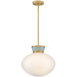Lucy Pendant Light Medium Lacquered Brass By Lark Living - Front View2