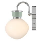 Lucy Vanity Light 1 Light Chrome Seafoam By Lark Living - Detailed View