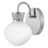 Lucy Vanity Light 1 Light Chrome Seafoam By Lark Living - Front View