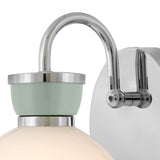 Lucy Vanity Light 1 Light Chrome Seafoam By Lark Living - Side View1