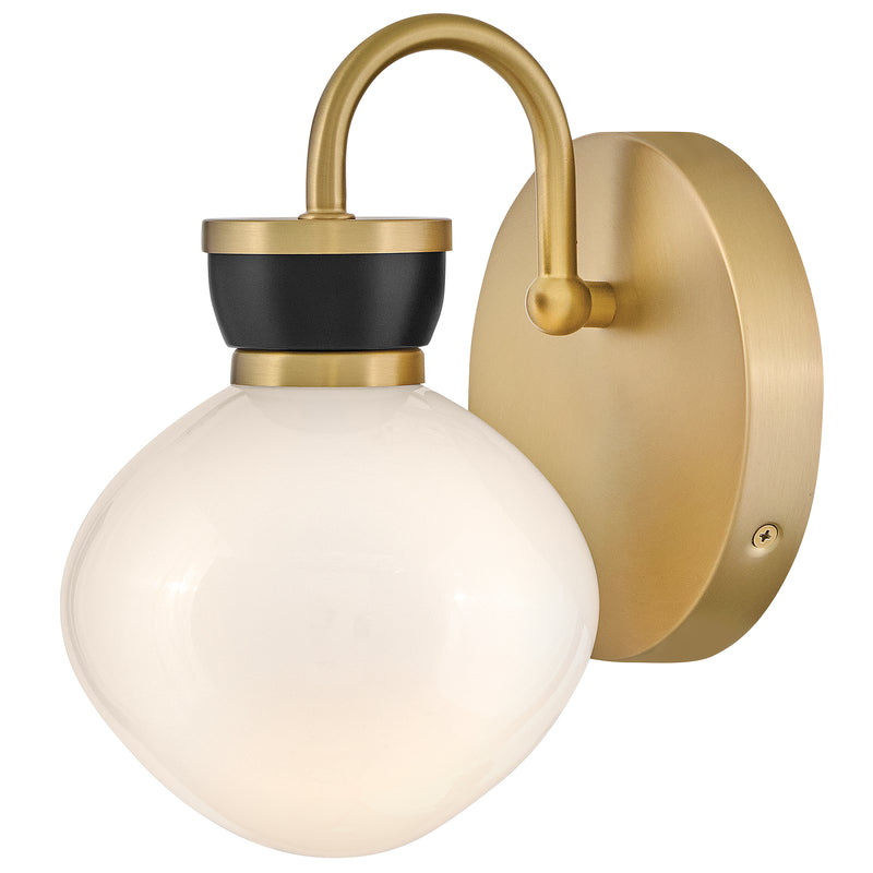 Lucy Vanity Light Lacquered Brass Black By Lark Living