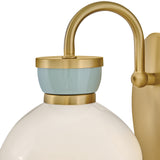 Lucy Vanity Light Lacquered Brass Seafoam By Lark Living - Detailed View