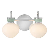 Lucy Vanity Light 2 Lights Chrome Seafoam By Lark Living
