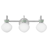 Lucy Vanity Light 3 Lights Chrome Seafoam By Lark Living - Front View