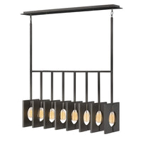 Ludlow Small Eight Light Linear - Brushed Graphite - by Hinkley