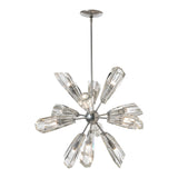 Luma 12-Light Starburst Chandelier, shown in Sterling, by Hubbardton Forge