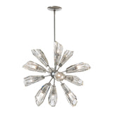 Luma 12-Light Starburst Chandelier, shown in Sterling, by Hubbardton Forge