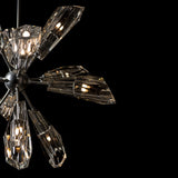 Luma 12-Light Starburst Chandelier detail in Sterling, by Hubbardton Forge