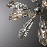 Luma 12-Light Starburst Chandelier detail in Sterling, by Hubbardton Forge