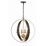 Luna Chandelier 21'' English Bronze + Antique Gold