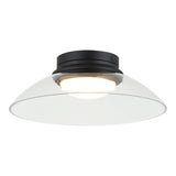 Luna Flush Mount 12 Inch Matte Black Clear