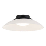 Luna Flush Mount 14 Inch Matte Black Frosted
