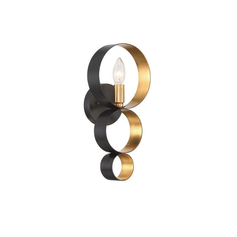 Luna Sconce 7'' English Bronze + Antique Gold