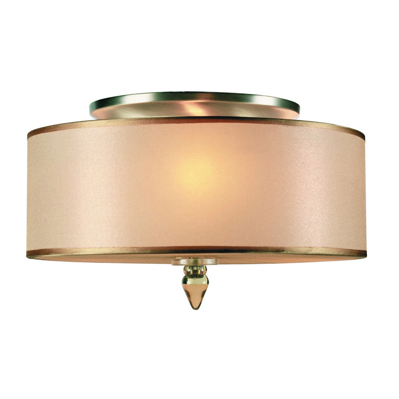 Luxo Semi Flush Mount 14'' Antique Brass