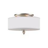 Luxo Semi Flush Mount 14'' Satin Nickel