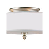 Luxo Semi Flush Mount 14'' Satin Nickel