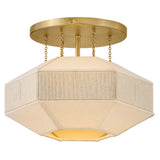 Lyla Medium Semi-Flush Mount - Lacquered Brass - by Hinkley