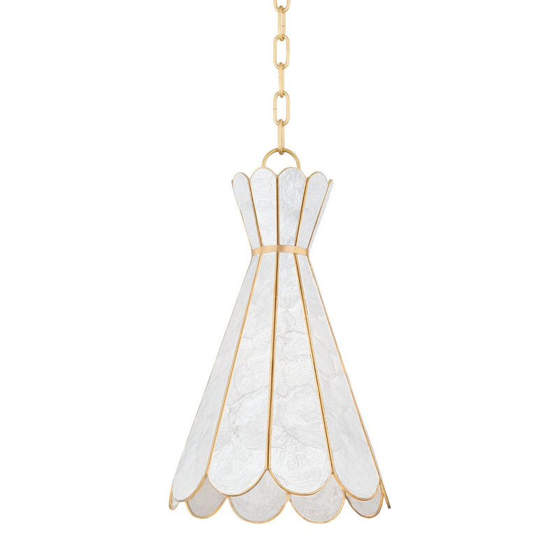 Lyra Pendant - Aged Brass