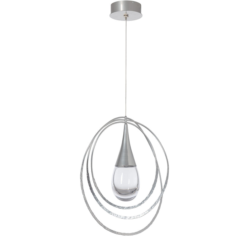 Lyric 1-Light Pendant, shown in Sterling, by Hubbardton Forge
