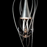 Lyric 1-Light Pendant detail in Sterling, by Hubbardton Forge