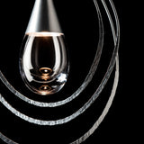 Lyric 1-Light Pendant detail in Sterling, by Hubbardton Forge