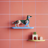 Mister Oscar Dachshund Figurine, styled in an interior