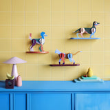 Mister Oscar Dachshund Figurine, styled in an interior