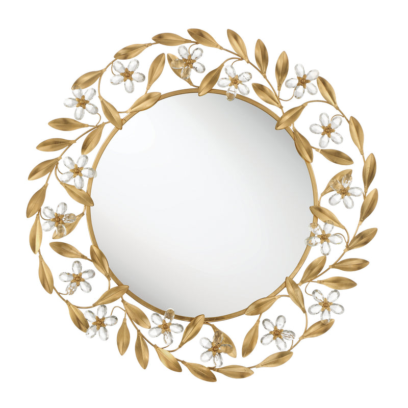 Marselle 30'' Antique Gold Mirror by Crystorama