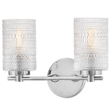 Mabel Vanity Light 2 Lights Chrome By Lark Living - Side View2
