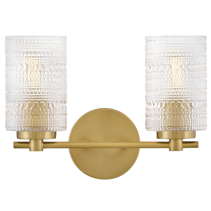 Mabel Vanity Light 2 Lights Lacquered Brass By Lark Living