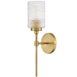 Mabel Wall Sconce Lacquered Brass By Lark Living - Side View1