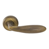 Mach Door Lever in Antique Brass by Colombo Design