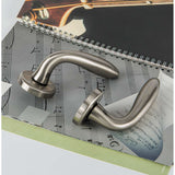 Mach Door Lever in Satin Nickel lifestyle view by Colombo Design