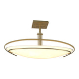Mackintosh Semi-Flush Mount in Modern Brass by Hubbardton Forge