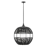 Maddox Medium Orb Chandelier - Black - by Hinkley