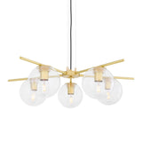 Madison 5 Arm Chandelier Satin Brass