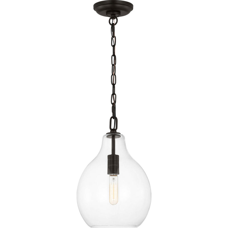 Magnus Pendant — 10", Clear, Aged Iron